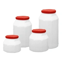 Vanntett container, hvit boks m/rødt lokk